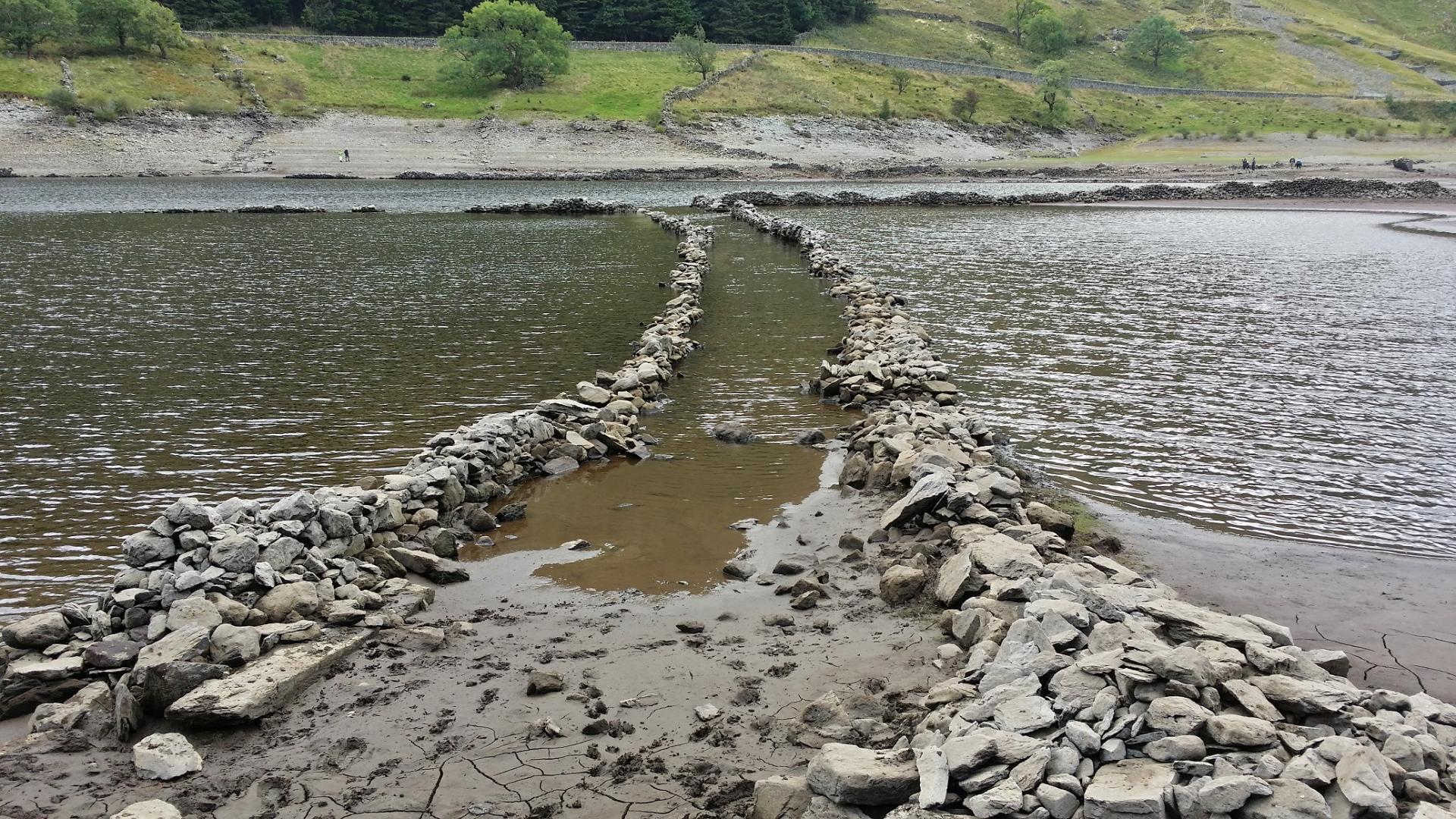 Man-Made Attractions in Cumbria: a drowned village exposed in drought